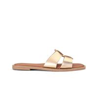 Clarks Trala Slide Gold Flat Sandals,sliders Gold