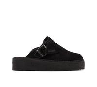(Fit Type[Shoes], Shoe Size) Trek Wedge Mule Black Suede