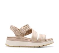 Clarks Women's Tuscan Strap Sandal, Sand Leather, 8 UK
