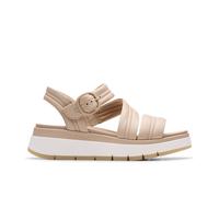 Clarks Women's Tuscan Strap Sandal, Sand Leather, 8 UK