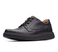 Clarks Un Abode Ease Black leather Mens comfort shoes 3698-48H in a Plain Leather in Size 8