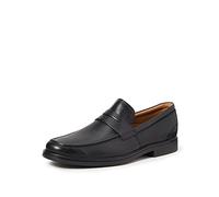 Clarks Men's Un Aldric Step Loafers, Black Leather, 7 UK