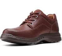 Clarks Un Brawley Lace Mahogany Tumbled Leather 10 4E - Extra Wide