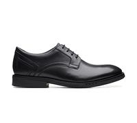 Clarks Un Hugh Lace Leather Shoes in Black Standard Fit Size 10
