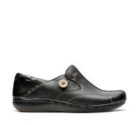Clarks Women's Un Loop Mocassins, Black, 6 UK Wide