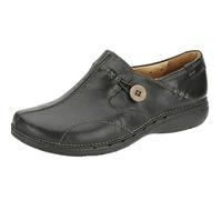 Clarks Un Loop Womens Black Leather, 3.5