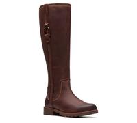 Clarks unisex-adult Aspra Hi Knee High Boot, British Tan Leather, 6 Wide