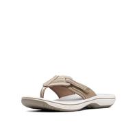 Clarks Unisex Brinkley Jazz Flip-Flop, Sand Synthetic, 3 UK