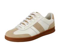 Clarks Seco Speed White Beige Womens trainers 8671-94D in a Plain Leather in Size 3