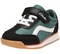 Clarks Zing Run K Black green Kids Boys Trainers 8727-17G in a Plain Man-made in Size 9