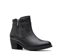 Clarks Unisex Neva Zip WP Sneaker, Black Leat, 0 US Women, Black Leat, 0 Women/0 Men