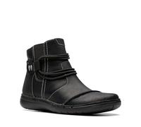 Clarks Unisex Un Loop Up Sneaker, Black Leat, 0 US Women