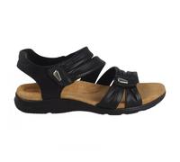 Clarks Unisex's Kitly Ave Sandal, Black (Black Leather), 6 UK