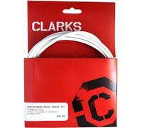 Clarks Universal S/S Front and Rear Brake Cable Kit W/ P2 White Outer Casing