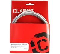 Clarks Universal S/S Front & Rear Gear Cable Kit w/SP4 Outer Casing White