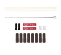 Clarks Universal S/S Front & Rear Gear Cable Kit w/SP4 Outer Casing White