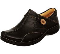 Clarks Unstructured Women's Un.Loop Slip-On Shoe, Black Leather, One Size