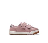 Clarks Urban Solo Toddler Leather Trainers in Dusty Pink Size 5.5