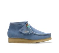 Clarks Wallabee Boot Powder Blue Suede Lace Up,wallabee,ankle Boots Blue 5-Standard Fit