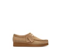 Clarks Wallabee Suede Flatform Shoes Sand