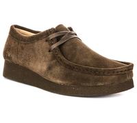 Clarks Women's WallabeeEVO Sneaker, Olive Suede, 4.5 UK