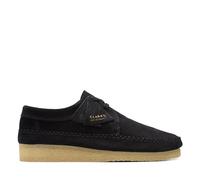 Clarks Weaver Suede Shoes in Standard Fit Size 9 Black