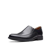 Clarks Men's Whiddon Step Slipper, Black Leather, 8.5 UK