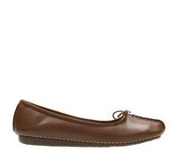 Clarks Wide Fit Freckle Ice Ballet Pumps BLACK LEATHER SIZE 4 WIDE