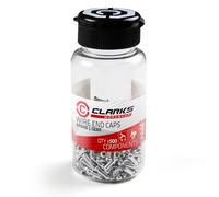 Clarks Cycle Systems Wire End Cover for All Wire Sizes - Chrome/Black - Bottle of 5