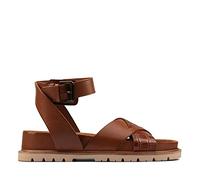 Clarks Women's 261586434 Sandal, Dark Tan Combi Leather, 3 UK