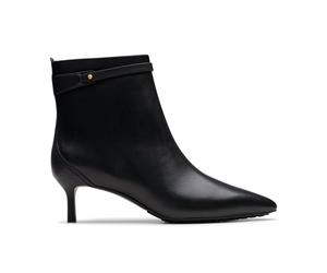 Clarks Women's Adela Up Ankle Boot Black Leather Ankle Boots | Size: 4/Standard Fit