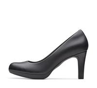 Clarks Women's Adriel Viola Uniform Dress Shoe, Black Leather, 2.5 UK