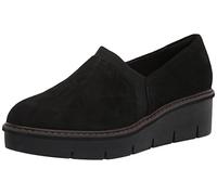 Clarks Women's Airabell Mid Loafer, Black Suede, 6