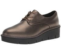 Clarks Women's Airabell Tye Oxford, Bronze Metallic Textile, 8 Narrow