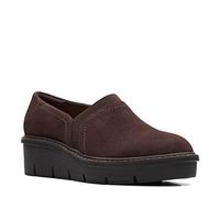 Clarks Women's Airabell Mid Wedge Sandal, Brown Suede, 7.5 UK