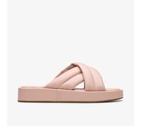 Clarks Womens Alda Glide Light Pink Lea Sandals - Size UK 4