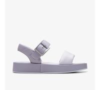 Clarks Womens Alda Strap Lilac Combination Flatforms,Flat Sandals Leather Casual