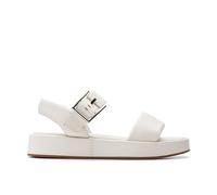 Clarks Women's Alda Strap Sandal, Off White Lea, 7 UK