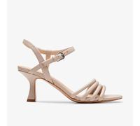 Clarks Womens Amali May Sand Leather Sandals - Beige - Size UK 4