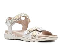 Clarks - Womens Amanda Sprint Shoes, Color White Leather, Size: 8.5 UK