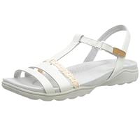 Clarks Women's Amanda Tealite Sport Sandals, White leather, 4 UK