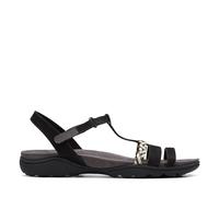 Clarks Women's Amanda TealiteSport Sandal, Black Nubuck, 4 UK