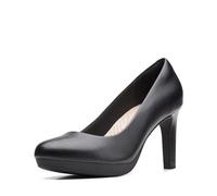 Clarks Women's Ambyr Joy Pump, Black Leather, 7.5 UK