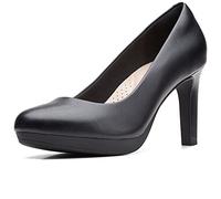 Clarks Women's Ambyr Joy Pump, Black Leather, 8 UK