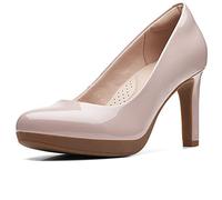 Clarks Women's Ambyr Joy Pump, Dusty Rose Patent Synthetic, 7.5 UK