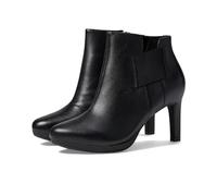 Clarks Women's Ambyr Rise Ankle Boot, Black Leather, 10