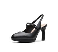 Clarks Women's Ambyr2 Grace Pump, Black Leather, 7.5 UK