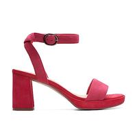 Clarks Women's Ambyrlyn Bay Heeled Sandal, Fuchsia Suede, 6.5 UK