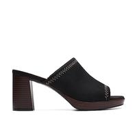 Clarks Women's Ambyrlyn Park Slide Sandal, Black Nubuck, 9.5 Wide