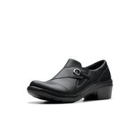 Clarks Women's Angie Meadow Loafer, Black Leather, 7